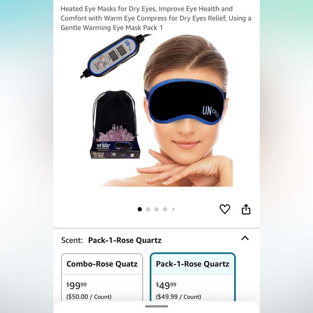 Black and Blue Dry Eye Relief Mask - Picture 4 of 5
